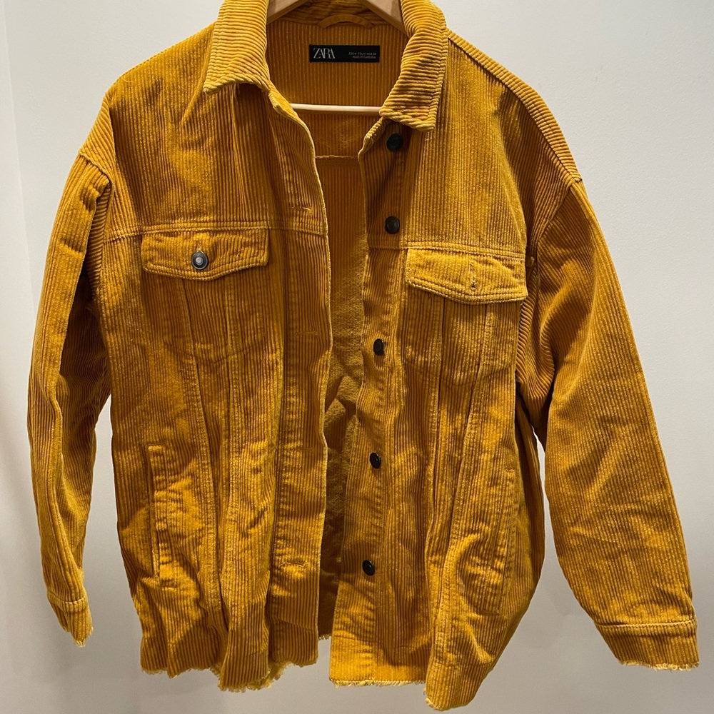 Zara Golden Yellow Corduroy Jacket